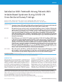 Cover page: Satisfaction With Telehealth Among Patients With Irritable Bowel Syndrome During COVID-19: Cross-Sectional Survey Findings.