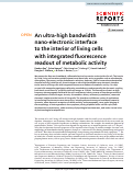 Cover page: An ultra-high bandwidth nano-electronic interface to the interior of living cells with integrated fluorescence readout of metabolic activity