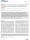 Cover page: S-Nitrosylation of cathepsin B affects autophagic flux and accumulation of protein aggregates in neurodegenerative disorders