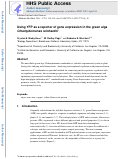 Cover page: Using YFP as a Reporter of Gene Expression in the Green Alga Chlamydomonas reinhardtii