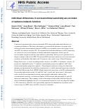 Cover page: Individual differences in socioemotional sensitivity are an index of salience network function