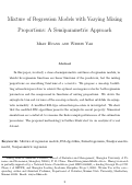 Cover page: Mixture of Regression Models with Varying Mixing Proportions: A Semiparametric Approach