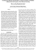 Cover page: Learning about Benefits and Side Effects of a Bogus Treatment are Similarly Influenced by the Frequency of the Outcome Occurring