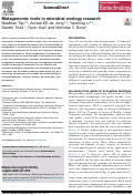 Cover page: Metagenomic tools in microbial ecology research