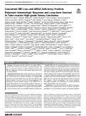 Cover page: Concurrent RB1 Loss and BRCA Deficiency Predicts Enhanced Immunologic Response and Long-term Survival in Tubo-ovarian High-grade Serous Carcinoma.