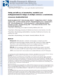 Cover page: Safety and efficacy of amantadine, modafinil, and methylphenidate for fatigue in multiple sclerosis: a randomised, placebo-controlled, crossover, double-blind trial