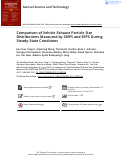 Cover page: Comparison of Vehicle Exhaust Particle Size Distributions Measured by SMPS and EEPS During Steady-State Conditions