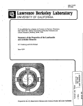 Cover page: Summary of the Properties of the Lantahanide and Actinide Elements