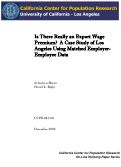 Cover page: Is There Really an Export Wage Premium? A Case Study of Los Angeles Using Matched Employer-Employee Data