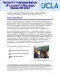 Cover page of Newark’s Implementation of a Lower Voting Age: Research Brief
