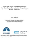 Cover page: Guide to Effective Messaging Strategies For Greenhouse Gas Reduction Competitions