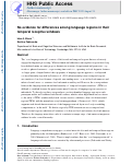 Cover page: No evidence for differences among language regions in their temporal receptive windows