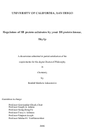 Cover page: Regulation of SR protein substrates by yeast SR protein kinase, Sky1p