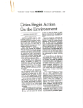 Cover page of Cities Begin Action on the Environment