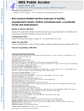 Cover page: Non-invasive bladder function measures in healthy, asymptomatic female children and adolescents: A systematic review and meta-analysis