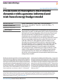 Cover page: Predictions of rhizosphere microbiome dynamics with a genome-informed and trait-based energy budget model.