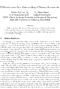 Cover page: Efficient Error Free Chain Coding of Binary Documents