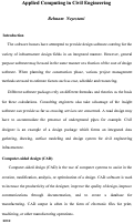 Cover page: Applied Computing in Civil Engineering