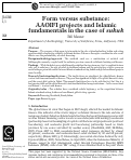 Cover page: Form versus substance: AAOIFI projects and Islamic fundamentals in the case of sukuk