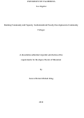 Cover page: Building Community and Capacity: Institutionalized Faculty Development in Community Colleges