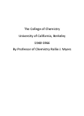 Cover page of The College of Chemistry, UC Berkeley, 1948-1966