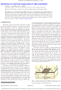 Cover page: Spintronics for electrical measurement of light polarization