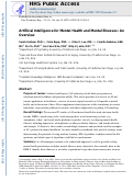 Cover page: Artificial Intelligence for Mental Health and Mental Illnesses: an Overview