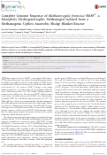 Cover page: Complete Genome Sequence of Methanoregula formicica SMSPT, a Mesophilic Hydrogenotrophic Methanogen Isolated from a Methanogenic Upflow Anaerobic Sludge Blanket Reactor