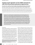 Cover page: Systems-level regulation of microRNA networks by miR-130/301 promotes pulmonary hypertension