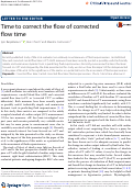 Cover page: Time to correct the flow of corrected flow time