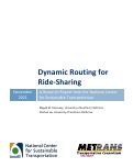 Cover page: Dynamic Routing for Ride-Sharing