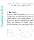Cover page: Nuclear Physics Neutrino PreTown Meeting: Summary and Recommendations