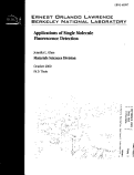 Cover page: Applications of single molecule fluorescence detection