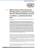 Cover page: Effectiveness of the GumChucks flossing system compared to string floss for interdental plaque removal in children: a randomized clinical trial.