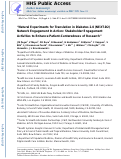 Cover page: Network Engagement in Action: Stakeholder Engagement Activities to Enhance Patient-centeredness of Research.