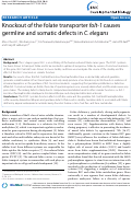 Cover page: Knockout of the folate transporter folt-1 causes germline and somatic defects in C. elegans