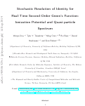 Cover page: Stochastic Resolution of Identity for Real-Time Second-Order Green's Function: Ionization Potential and Quasi-Particle Spectrum.