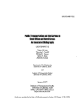 Cover page: Public Transportation and the Carless in Small Cities and Rural Areas: An Annotated Bibliography