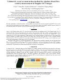 Cover page: Volumetric vessel reconstruction method for absolute blood flow velocity measurement in Doppler OCT images