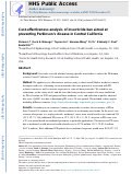 Cover page: Cost-effectiveness analysis of insecticide ban aimed at preventing Parkinsons disease in Central California.