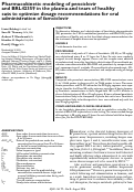 Cover page: Pharmacokinetic modeling of penciclovir and BRL42359 in the plasma and tears of healthy cats to optimize dosage recommendations for oral administration of famciclovir