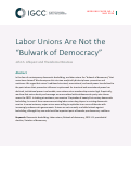 Cover page of Labor Unions Are Not the “Bulwark of Democracy”