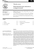 Cover page of Tansley Review: Environmental sensor networks in ecological research