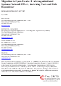 Cover page: Migration to Open-Standard Interorganizational Systems: Network Effects, Switching Costs and Path Dependency
