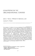 Cover page: Coalitions in the organizational context