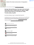 Cover page: Human-Induced Resource Scarcity in the Colorado River Basin and Its Implications for Water Supply and the Environment in the Mexicali Valley Transboundary Aquifer