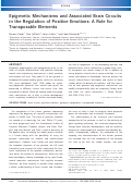 Cover page: Epigenetic mechanisms and associated brain circuits in the regulation of positive emotions: A role for transposable elements