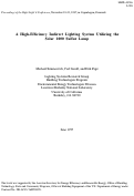 Cover page: A high-efficiency indirect lighting system utilizing the solar 1000 
sulfur lamp