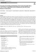 Cover page: Evaluating the Validity and Reliability of the Gender Equitable Men’s Scale Using a Longitudinal Cohort of Adolescent Girls and Young Women in South Africa