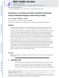 Cover page: Zooming in on zooming out: Partial selectivity and dynamic tuning of bilingual language control during reading